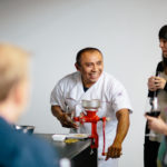 Chef Bruce doing a cooking demo